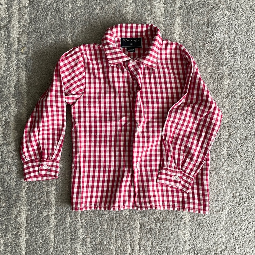 Oscar de la renta bottom down shirt